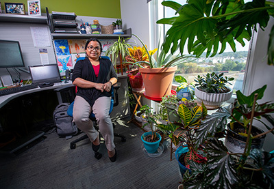 Rizia Bardhan in her office.